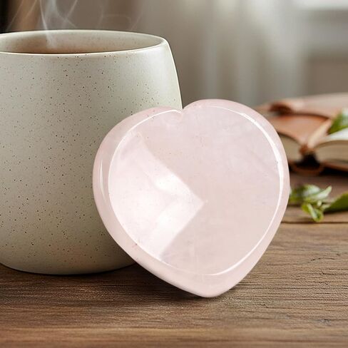 Clear Quartz Rock Crystals Healing Thumb Worry Stone Pocket Palm Meditation Crystal Heart Gemstone in Kuwait