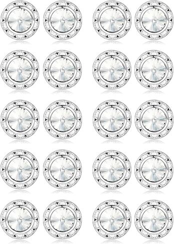 10 Pairs Rhinestone Earrings Crystal Halo Stud Earrings for Dance Competitions Stage Opera Performance Wedding Party Bridal Earrings for Women 10 15 18 20mm in Saudi Arabia