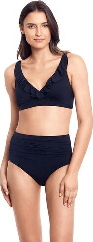 Lauren Ralph Lauren Beach Club Solid Ruffle Underwire Bra Top in Kuwait