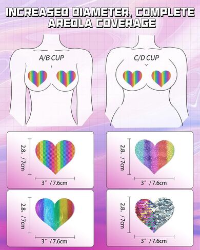 CICKEE Nipple Pasties Rave - 15/27 Pairs Pack Sticky Bra Nipple Covers for Women - Disposable Breast Patch in Saudi Arabia