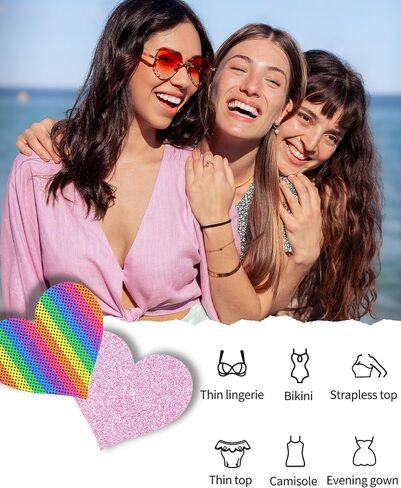 CICKEE Nipple Pasties Rave - 15/27 Pairs Pack Sticky Bra Nipple Covers for Women - Disposable Breast Patch in Saudi Arabia