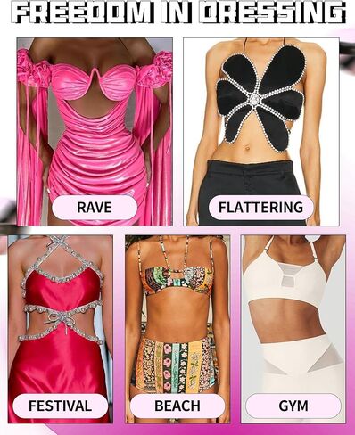 CICKEE Nipple Pasties Rave - 15/27 Pairs Pack Sticky Bra Nipple Covers for Women - Disposable Breast Patch in Saudi Arabia