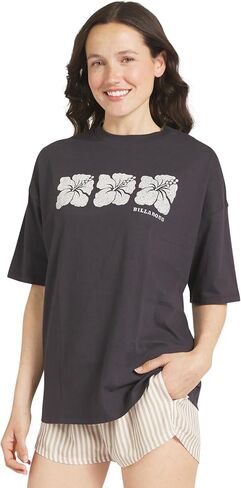 Billabong Women's Relaxed Fit Premium Soft Cotton Tee Short Sleeve Graphic Oversized T-Shirt in Kuwait