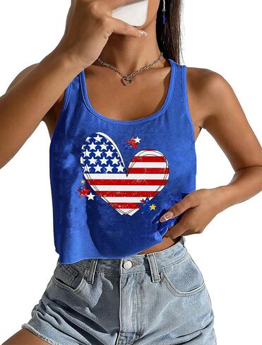 VVNTY American Flag Tank Tops for Women: 4th of July Shirts Patriotic Sleeveless Henley Shirts Casual Button Up Tshirts in Kuwait
