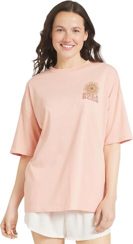 Billabong Women's Relaxed Fit Premium Soft Cotton Tee Short Sleeve Graphic Oversized T-Shirt in Kuwait
