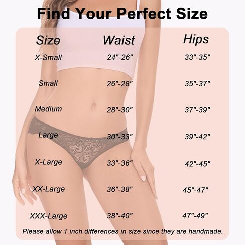Sunm Boutique Sexy Underwear for Women, Cheeky Lace Women's Panties, Breathable Bikini for Ladies (Large, 6 Pack - Black/Brown/Wine Red/Caramel/Nude/White) in Saudi Arabia