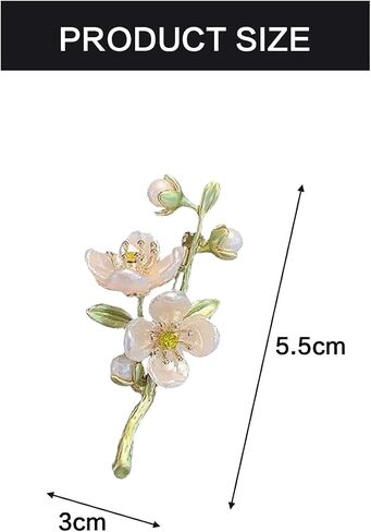 Jasmine Flower Pins Elegant Flower Brooch for Women Cute Enamel Pins for Women Clothing Jacket Hats Bags Accessories in Saudi Arabia