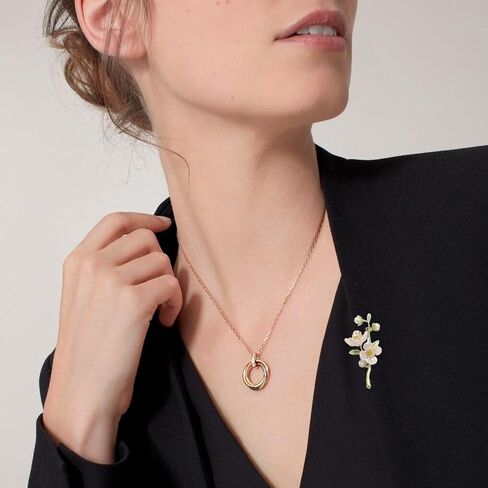 Jasmine Flower Pins Elegant Flower Brooch for Women Cute Enamel Pins for Women Clothing Jacket Hats Bags Accessories in Saudi Arabia