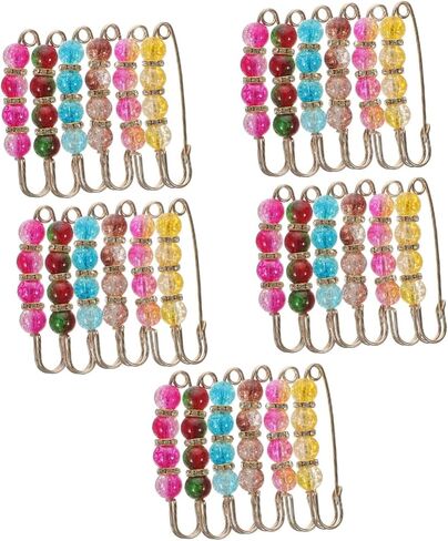 6Pcs Pearl Brooch Pins for Women Fashion Shawl Clips Decorative Clothing Accessories Elegant Safety Pins for Sweaters Hats and Dresses for Any Occasion in Kuwait