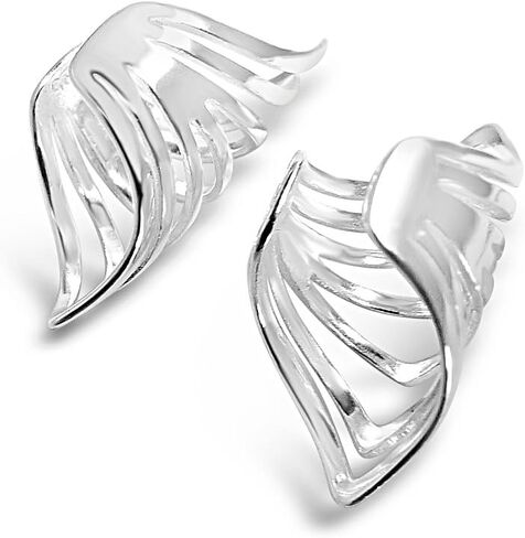LaTisoro Sterling Silver Non Pierced Ear Clip Cuff Earrings - Wrap Earrings – 925 Sterling Silver in Saudi Arabia