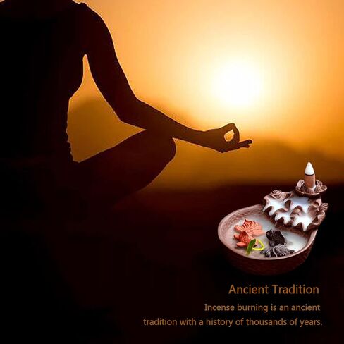 450 Pcs Backflow Incense Cones - Waterfall Incense Cone, 9 Natural Plant Fragrances, Burner Holder in Saudi Arabia