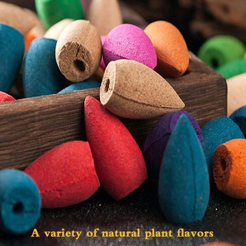 450 Pcs Backflow Incense Cones - Waterfall Incense Cone, 9 Natural Plant Fragrances, Burner Holder in Saudi Arabia