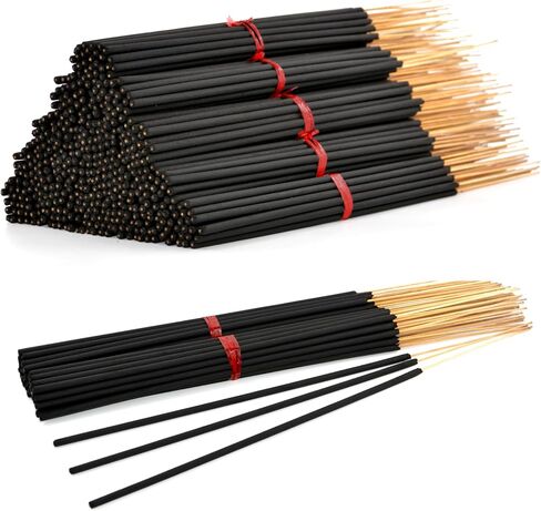 60 Unscented Charcoal Black Incense Sticks 19" Jumbo Extra Large Bulk Wholesale - 100% Natural Charcoal, Joss and Bamboo Punk Blanks - Great for DIY Aromatherapy Incense Making. in Kuwait