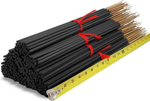 60 Unscented Charcoal Black Incense Sticks 19" Jumbo Extra Large Bulk Wholesale - 100% Natural Charcoal, Joss and Bamboo Punk Blanks - Great for DIY Aromatherapy Incense Making. in Kuwait