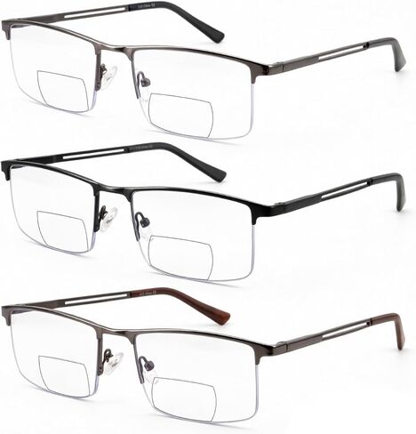 Half frame bifocal reading glasses for men women,blue light blocking eyeglasses Spring Hinge Computer Readers in Saudi Arabia