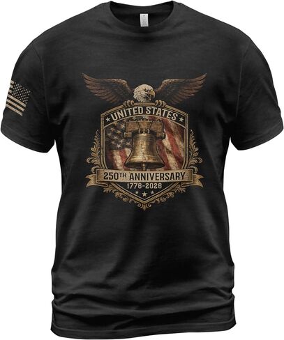 250 Year American Anniversary Shirt, Patriotic Shirts for Men, USA Eagle Graphic Shirt for Men in Saudi Arabia