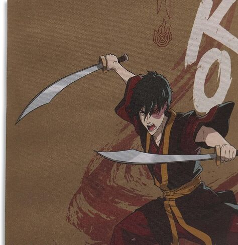 Avatar The Last Airbender Zuko Hanging Canvas Banner - Fun Zuko Wall Decor for Bedroom or Movie Room in Kuwait