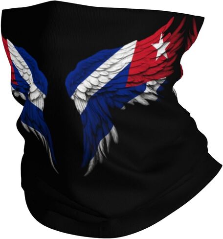 Cuba Cubans Flag Wings Balaclava Bandana Neck Gaiter Face Mask For Men Women Shield Scarf Face Mask Seamless Uv Protection For Motorcycle Cycling Riding Running Headbands in Kuwait