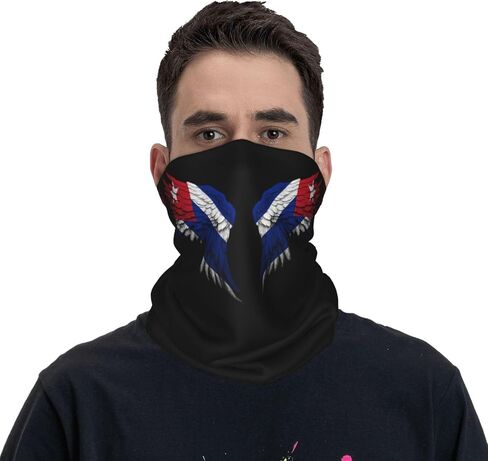 Cuba Cubans Flag Wings Balaclava Bandana Neck Gaiter Face Mask For Men Women Shield Scarf Face Mask Seamless Uv Protection For Motorcycle Cycling Riding Running Headbands in Kuwait