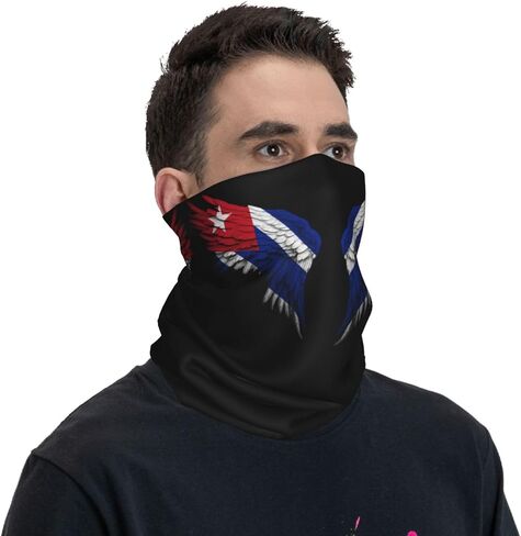 Cuba Cubans Flag Wings Balaclava Bandana Neck Gaiter Face Mask For Men Women Shield Scarf Face Mask Seamless Uv Protection For Motorcycle Cycling Riding Running Headbands in Kuwait