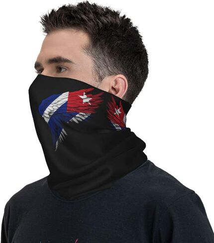 Cuba Cubans Flag Wings Balaclava Bandana Neck Gaiter Face Mask For Men Women Shield Scarf Face Mask Seamless Uv Protection For Motorcycle Cycling Riding Running Headbands in Kuwait