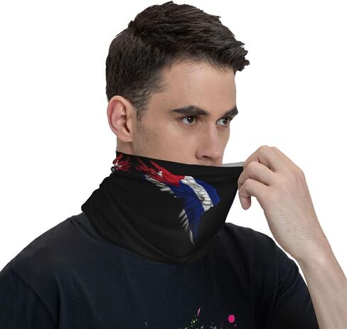 Cuba Cubans Flag Wings Balaclava Bandana Neck Gaiter Face Mask For Men Women Shield Scarf Face Mask Seamless Uv Protection For Motorcycle Cycling Riding Running Headbands in Kuwait