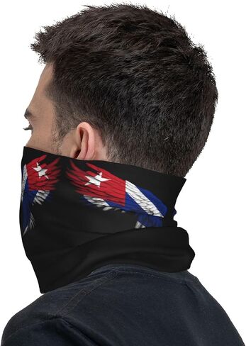 Cuba Cubans Flag Wings Balaclava Bandana Neck Gaiter Face Mask For Men Women Shield Scarf Face Mask Seamless Uv Protection For Motorcycle Cycling Riding Running Headbands in Kuwait