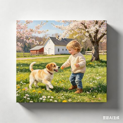 Custom Canvas Prints with Your Photos, (8" L x 8" W) Wrapped Frame Personalized Pictures Wall Art Print, Customized Photo Gifts, for Family, Baby, Pets, Home Decor in Kuwait