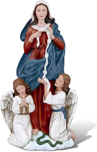 Novabright 9.8" Virgen Desatanudos Estatua Our Lady Undoer of Knots Statue Resin Catholic Virgin Mary Statue Catholic Virgin Mary Statues Religious Inspirational Gift for Church Altar Home Decorations in Kuwait