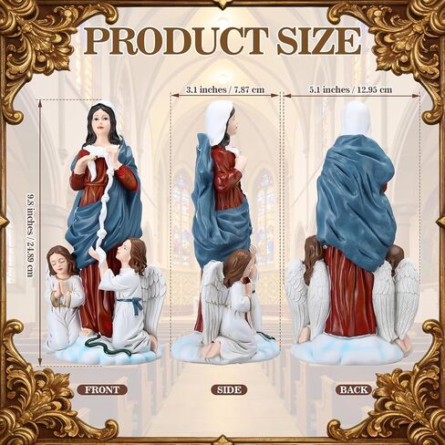 Novabright 9.8" Virgen Desatanudos Estatua Our Lady Undoer of Knots Statue Resin Catholic Virgin Mary Statue Catholic Virgin Mary Statues Religious Inspirational Gift for Church Altar Home Decorations in Kuwait