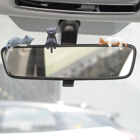 5 Pcs Mini Cute Cats Computer Monitor Decor Cute Desk Accessories Dashboard Decorations Resin Cat Monitor Figurine Funny Gifts for Cat Lover. in Saudi Arabia