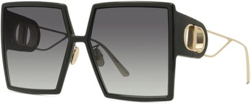 DIOR Woman Sunglasses Black & Gold Frame, Smoke Lenses, 58MM in Saudi Arabia