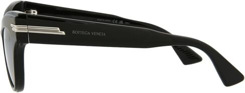 Bottega Veneta Cat Eye Sunglasses Black Black Silver Luxury Eyewear Made In Japan Acetate Frame Designer Fashion for Everyday Luxury in Saudi Arabia