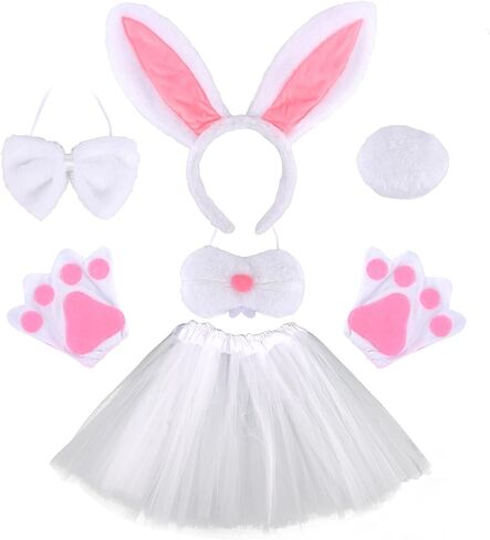 Animal Costumes 6 PCS Lion White Rabbite Dog Costume Plush Tutu Cosplay Accessories in Saudi Arabia