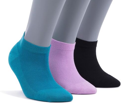 BAMBOOVEN Women Rayon Bamboo Ankle Socks Low Cut Thin Sock Lightweight Assorted Colors Soft Socks 3/6/8/12 Pairs in Saudi Arabia