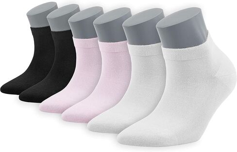BAMBOOVEN Women Rayon Bamboo Ankle Socks Low Cut Thin Sock Lightweight Assorted Colors Soft Socks 3/6/8/12 Pairs in Saudi Arabia