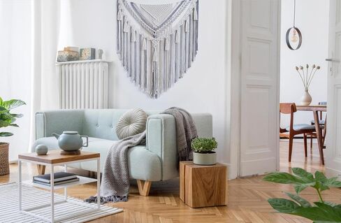 Fashionstorm Macrame Wall Hanging Large Wall Tapestry Woven Boho Tapestry | Ivory Mix Grey, 47x55 inch, in Saudi Arabia
