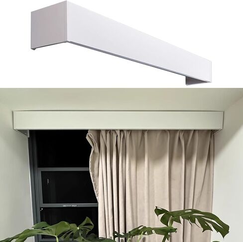 Curtain Rail, Ceiling Mount Curtain Pelmet Panel with Single Track, Decorative Curtain Rail Box in Saudi Arabia