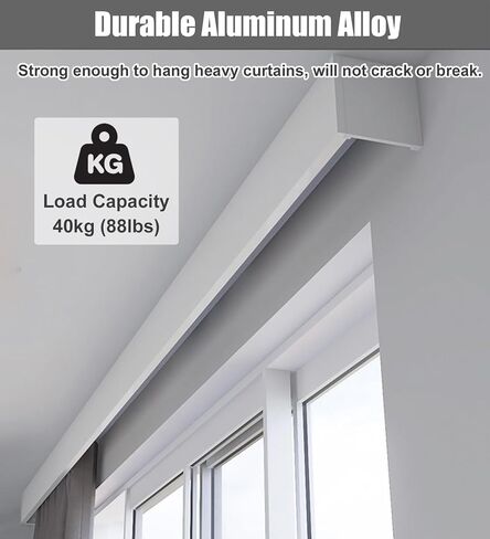 Curtain Rail, Ceiling Mount Curtain Pelmet Panel with Single Track, Decorative Curtain Rail Box in Saudi Arabia
