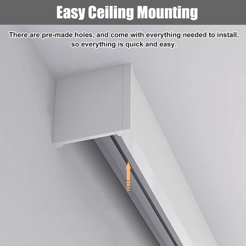 Curtain Rail, Ceiling Mount Curtain Pelmet Panel with Single Track, Decorative Curtain Rail Box in Saudi Arabia