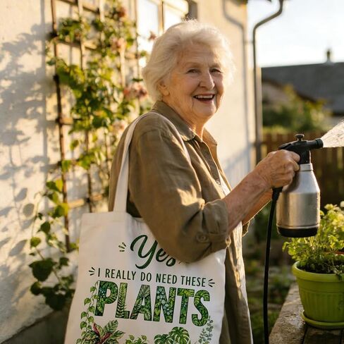 JEWGLO Gardening Tote Bag Plant Lover Gifts for Women Gardening Tools Garden Themed Retirement Gifts for Woman Mom Grandma Gardeners Female Friends Plant Gift Canvas Tote Bag for Birthday Mothers Day in Saudi Arabia