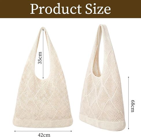 Avxdbr Crochet Beach Tote Bag for Women Summer Beach Mesh Tote Bag Aesthetic Hippie Knit Bags Foldable Travel Totes Bags in Saudi Arabia