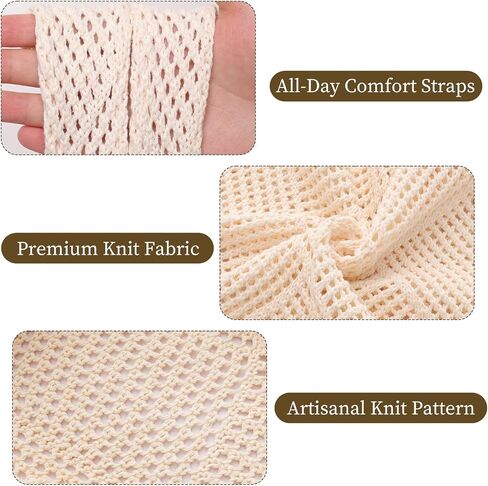 Avxdbr Crochet Beach Tote Bag for Women Summer Beach Mesh Tote Bag Aesthetic Hippie Knit Bags Foldable Travel Totes Bags in Saudi Arabia