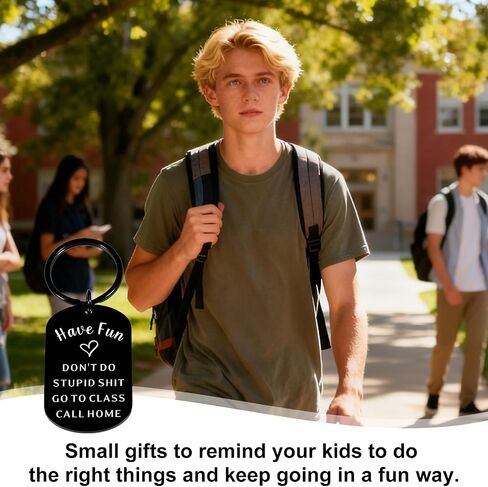 Graduation Gifts for Teens, Dont Do Stupid Shitkeychain, Back to School Supplies for Girls Boys 5th 8th Grade, College Dorm Room Essentials for Guys, Boy Dad New Driver Keychain in Saudi Arabia