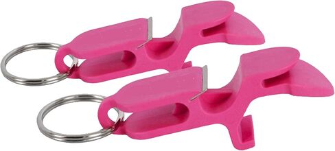 Shotgun Keychain Tool – 2-Pack Beer Bong Party Tools with Bottle Opener & Tab Opener – Fun Gift for Tailgates & Events – Made in USA (Pink) in Kuwait