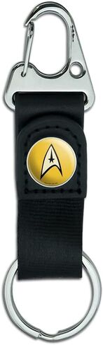 سلسلة مفاتيح Star Trek Command Shield مع حلقة تسلق بحزام من القماش الجلدي in Kuwait