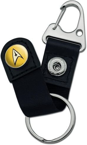 سلسلة مفاتيح Star Trek Command Shield مع حلقة تسلق بحزام من القماش الجلدي in Kuwait