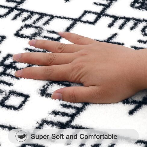 HEBE Bathroom Rug Set - 3 Piece Non Slip Shower Mats with U-Shaped Toilet Mat, Absorbent Microfiber Bath Mats for Bath Rugs, Washable Shaggy Floor Carpet in Saudi Arabia