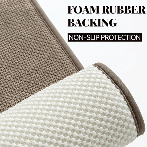 AREDO Thick Memory Foam Bathroom Mat, Soft Absorbent Polyester Bath Rug Quick Dry, Non Slip Shower Floor Rugs with Rubber Backing, Machine Washable (Camel, 24" x 16") in Saudi Arabia