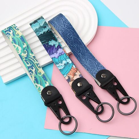3Pcs Stylish Nylon sea wave Keychain for Durable Lightweight Accessory Cars Motorcycles Bags Accessory in Kuwait